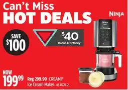Canadian Tire Ninja CREAMI Ice Cream Maker offer