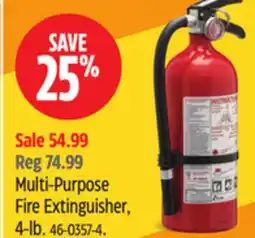 Canadian Tire Multi-Purpose Fire Extinguisher, 4-lb offer