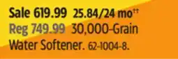 Canadian Tire 30,000-Grain Water Softener offer