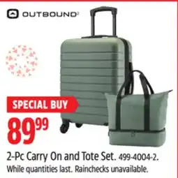 Canadian Tire Outbound 2-Pc Carry On and Tote Set offer