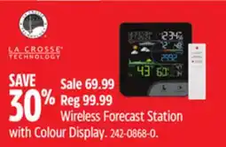 Canadian Tire Wireless Forecast Station with Colour Display offer