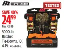 Canadian Tire 3000-lb Ratchet Tie-Downs, 10´ 4-Pk offer