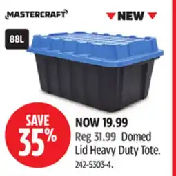 Canadian Tire Mastercraft Domed Lid Heavy Duty Tote offer
