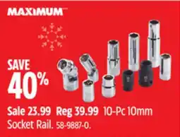 Canadian Tire 10-Pc 10mm Socket Rail offer