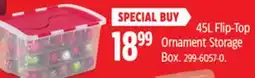 Canadian Tire 45L Flip-Top Ornament Storage Box offer