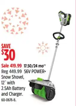 Canadian Tire Snow Shovel, 12˝ with 2.5Ah Battery and Charger offer