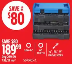 Canadian Tire Mastercraft Socket Set, SAE/Metric, CRV, Black Steel Finish, 260-pc offer