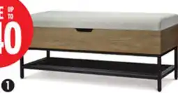 Canadian Tire CANVAS Leaside Upholstered Storage Bench offer