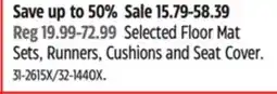 Canadian Tire Selected Floor Mat Sets, Runners, Cushions and Seat Cover offer