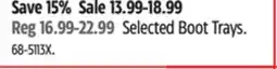 Canadian Tire FOR Living Selected Boot Trays offer