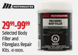 Canadian Tire Selected Body Filler and Fibreglass Repair Kits offer