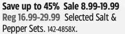 Canadian Tire Selected Salt & Pepper Sets offer