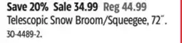 Canadian Tire Telescopic Snow Broom/Squeegee, 72˝ offer