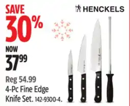 Canadian Tire Henckels 4-Pc Fine Edge Knife Set offer