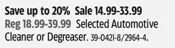 Canadian Tire Salt Eraser Selected Automotive Cleaner or Degreaser offer
