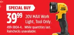 Canadian Tire 20V MAX Work Light, Tool Only offer