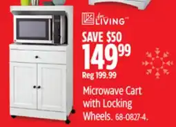 Canadian Tire Microwave Cart with Locking Wheels offer