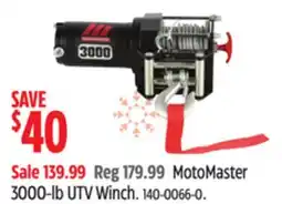Canadian Tire 3000-lb UTV Winch offer