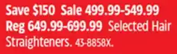 Canadian Tire Selected Hair Straighteners offer