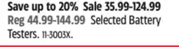 Canadian Tire Selected Battery Testers offer