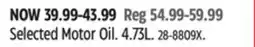 Canadian Tire Selected Motor Oil offer