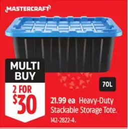 Canadian Tire Mastercraft Heavy-Duty Stackable Storage Tote offer
