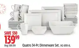 Canadian Tire CANVAS Quatro 34-Pc Dinnerware Set offer