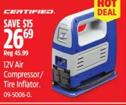 Canadian Tire 12V Air Compressor/ Tire Inflator offer