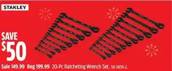 Canadian Tire 20-Pc Ratcheting Wrench Set offer
