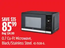 Canadian Tire 0.7 Cu-Ft Microwave, Black/Stainless Steel offer