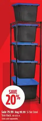 Canadian Tire 5-Tier Steel Tote Rack offer