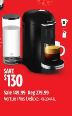 Canadian Tire Nespresso Vertuo Plus Deluxe offer