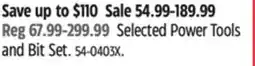 Canadian Tire Selected Power Tools and Bit Set offer