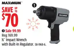 Canadian Tire MAXIMUM 1⁄2˝ Impact Wrench with Built-In Regulator offer