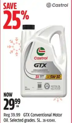Canadian Tire GTX Conventional Motor Oil offer