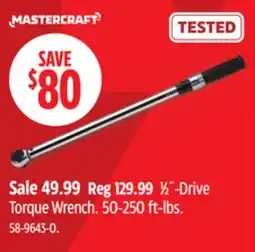 Canadian Tire 1⁄2˝-Drive Torque Wrench offer