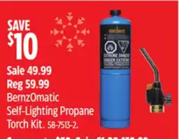 Canadian Tire BernzOmatic Self-Lighting Propane Torch Kit offer