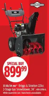 Canadian Tire Briggs & Stratton 223cc 2-Stage Gas Snowblower, 24 offer