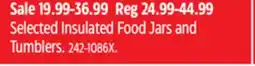 Canadian Tire Selected Insulated Food Jars and Tumblers offer