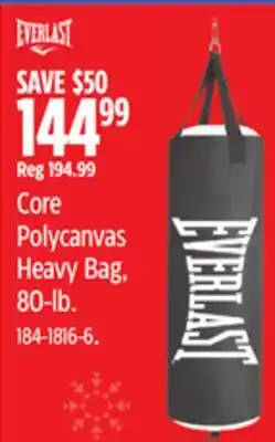 Canadian Tire Everlast Core Polycanvas Heavy Bag, 80-lb offer