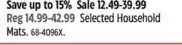 Canadian Tire Selected Household Mats offer