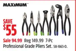 Canadian Tire Maximum 7-Pc Professional Grade Pliers Set offer