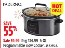 Canadian Tire PADERNO Programmable Slow Cooker offer