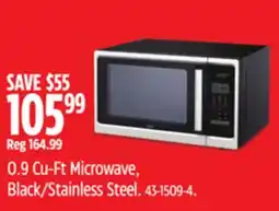 Canadian Tire 0.9 Cu-Ft Microwave, Black/Stainless Steel offer