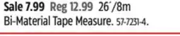 Canadian Tire Bi-Material Tape Measure offer