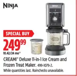 Canadian Tire CREAMI Deluxe 11-in-1 Ice Cream and Frozen Treat Maker offer