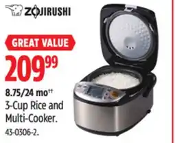 Canadian Tire Zojirushi 3-Cup Rice and Multi-Cooker offer