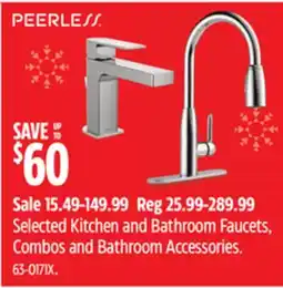 Canadian Tire Selected Kitchen and Bathroom Faucets, Combos and Bathroom Accessories offer
