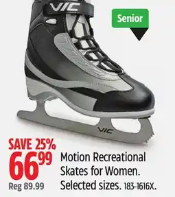 Canadian Tire Motion Recreational Skates for Women offer