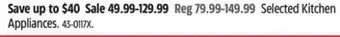 Canadian Tire Braun Selected Kitchen Appliances offer